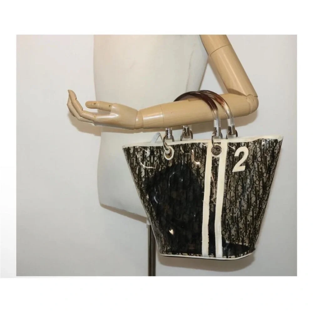 Dior Monogram Tote Bag - Black and Cream